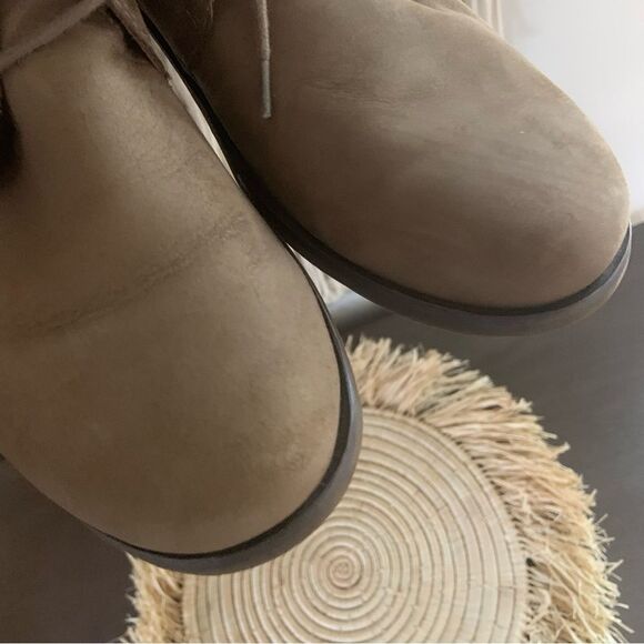 DANSKO Joy Suede Nubuck Walnut Chukka Boot Lace Up Wedge Bootie EU 38 Brown - Picture 14 of 16